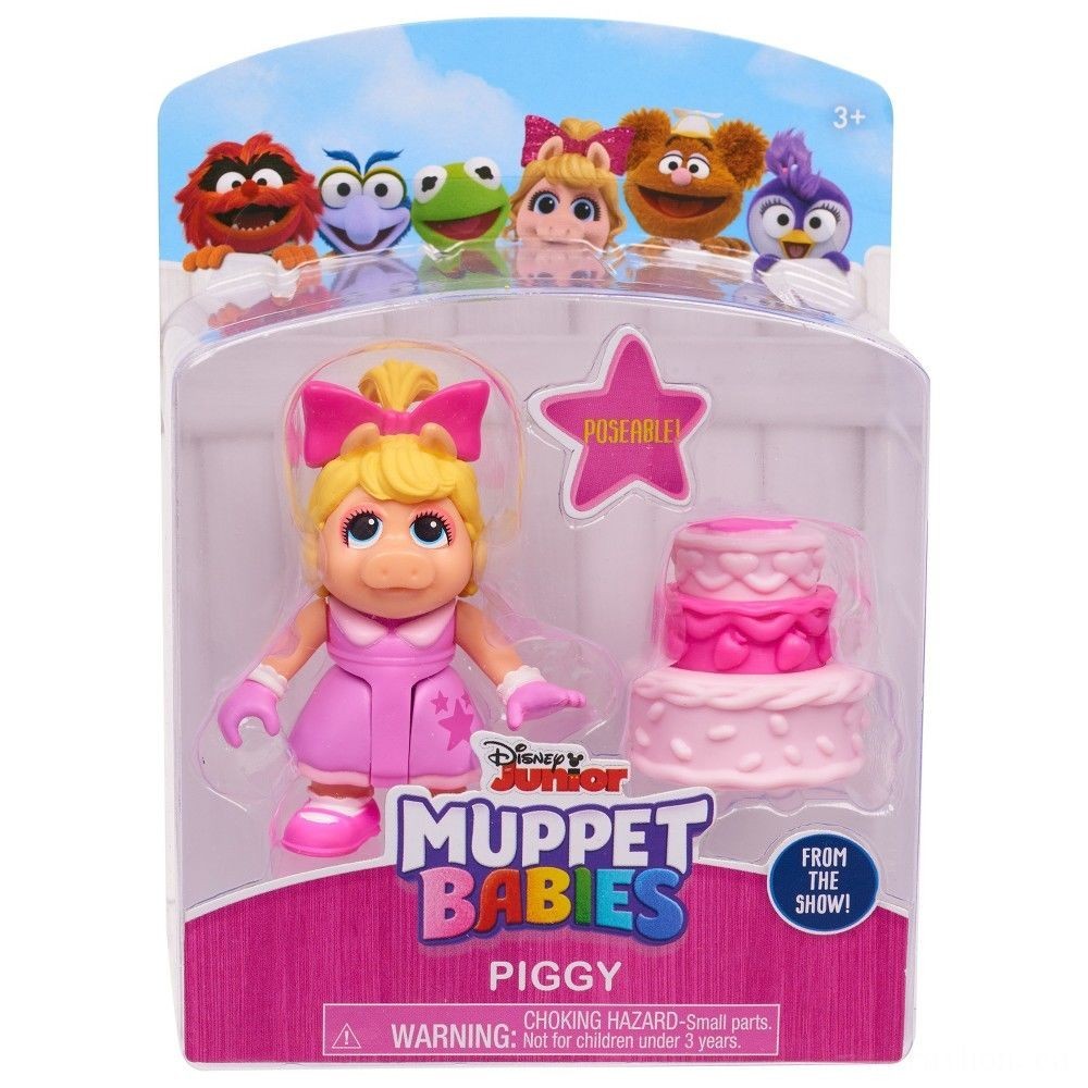 April Showers Sale - Disney Junior Muppet Babies Poseable Piggy - Reduced-Price Powwow:£6[hoa5451ua]