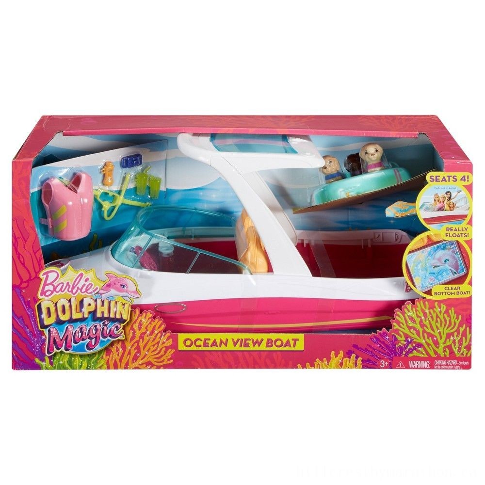 90% Off - Barbie Dolphin Magic Ocean Perspective Boat - Christmas Clearance Carnival:£14[lia5462nk]