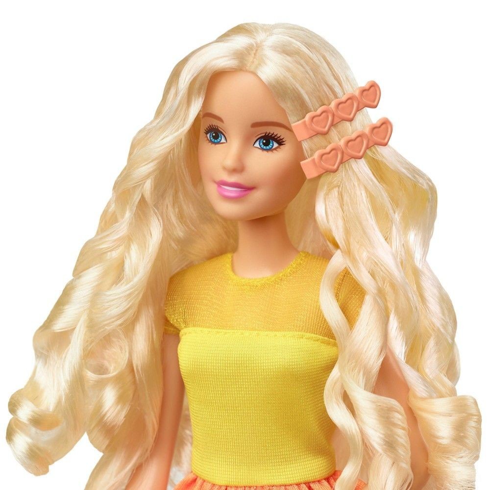 Barbie Ultimate Curls Doll as well as Playset