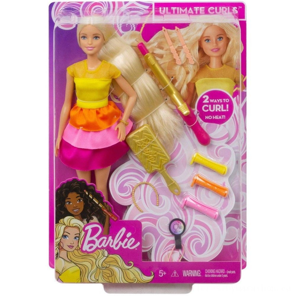 Price Drop Alert - Barbie Ultimate Curls Toy as well as Playset - End-of-Season Shindig:£11