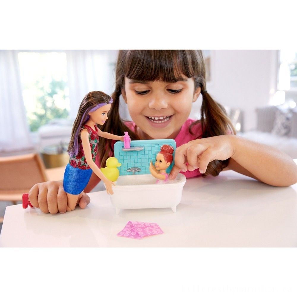 Barbie Captain Babysitters Inc. Figurine && Playset- Blond