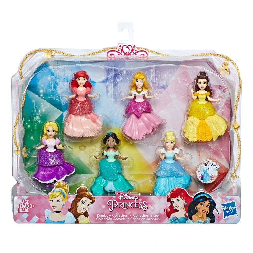 June Bridal Sale - Disney Little Princess Rainbow Assortment - 6pk - Markdown Mardi Gras:£18