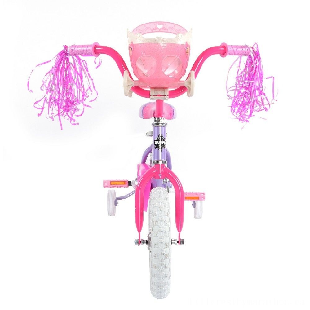 Huffy Disney Princess Casual Riding Bike 12&& quot;- Purple, Girl's