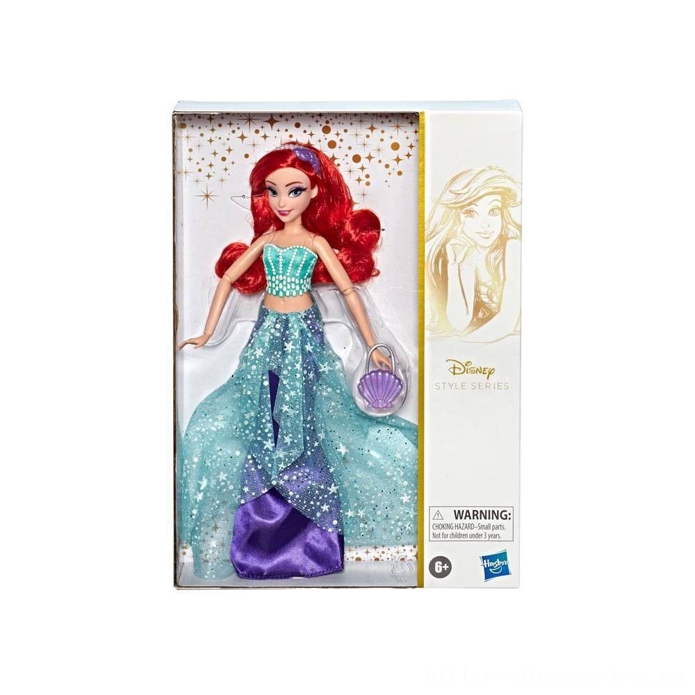 Disney Princess Or Queen Style Collection Ariel Doll with Bag and also Shoes