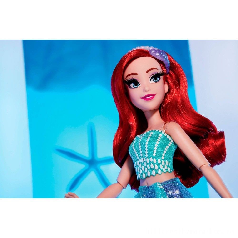 Disney Princess Or Queen Style Series Ariel Doll with Purse and also Footwear