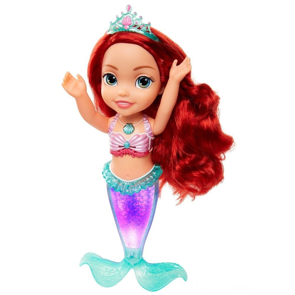 Disney Little Princess Sing && Sparkle Ariel Shower Figurine