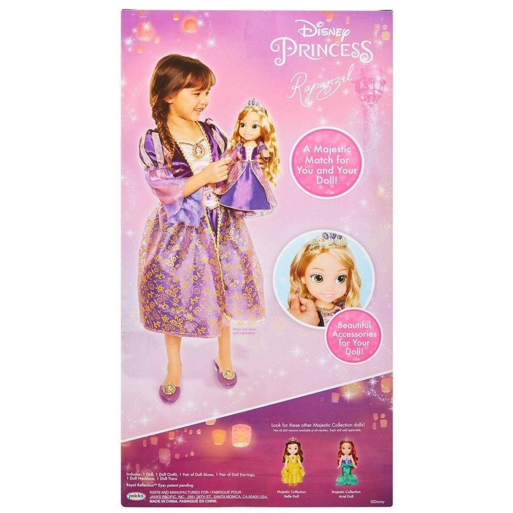 Halloween Sale - Disney Princess Or Queen Majestic Compilation Rapunzel Figurine - Half-Price Hootenanny:£23[coa5491li]