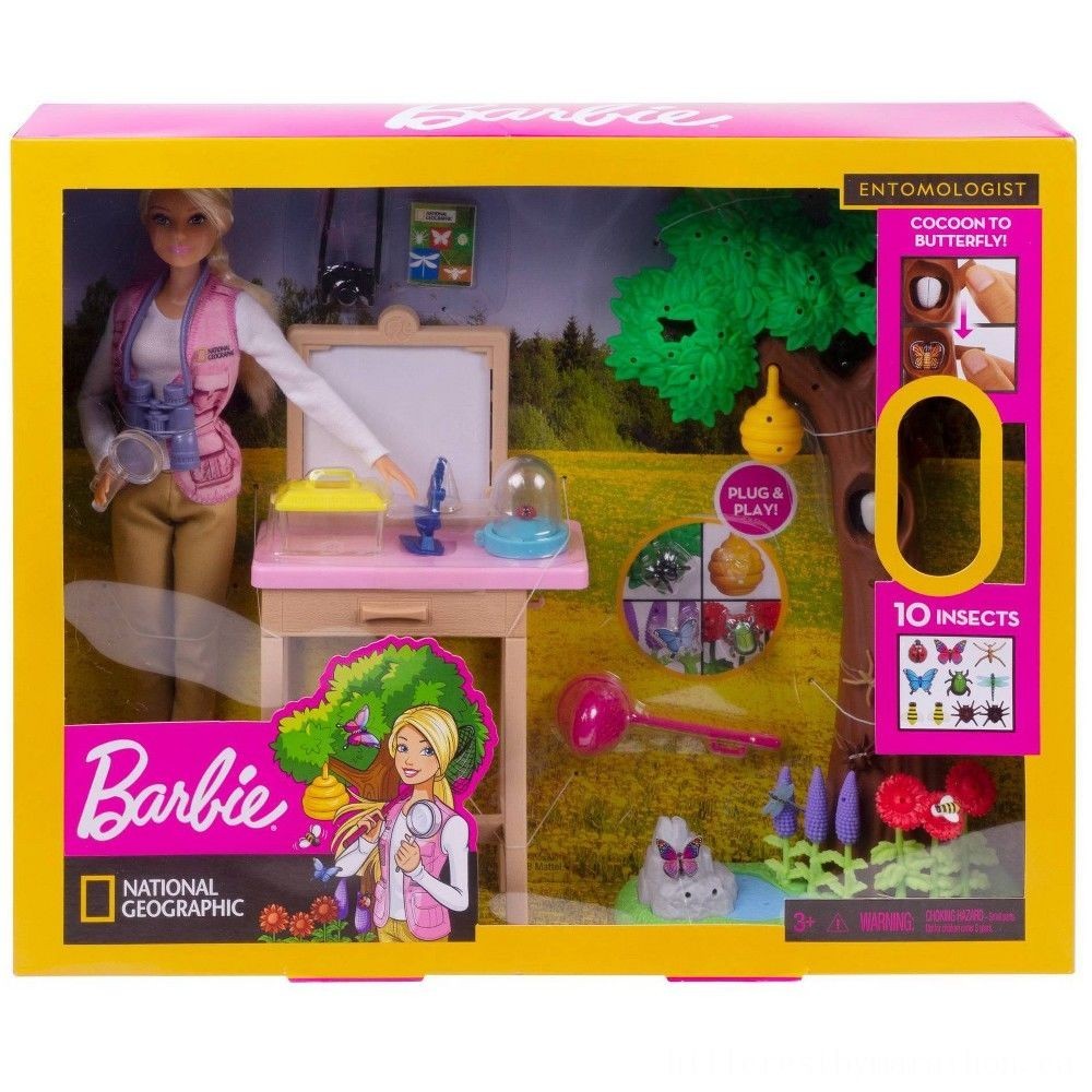 Cyber Week Sale - Barbie National Geographic Butterfly Scientist Playset - One-Day Deal-A-Palooza:£16[nea5499ca]