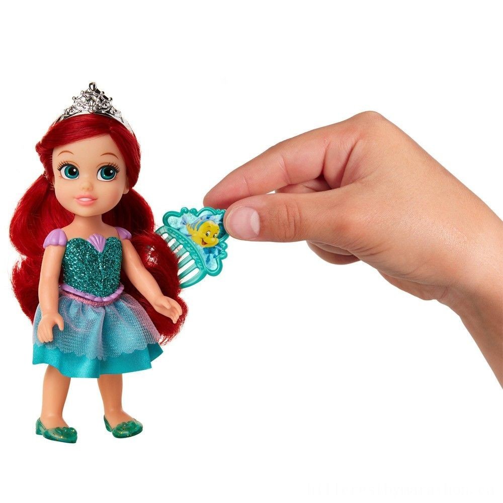 Curbside Pickup Sale - Disney Little Princess Petite Ariel Fashion Dolly - Value-Packed Variety Show:£8[jca5500ba]