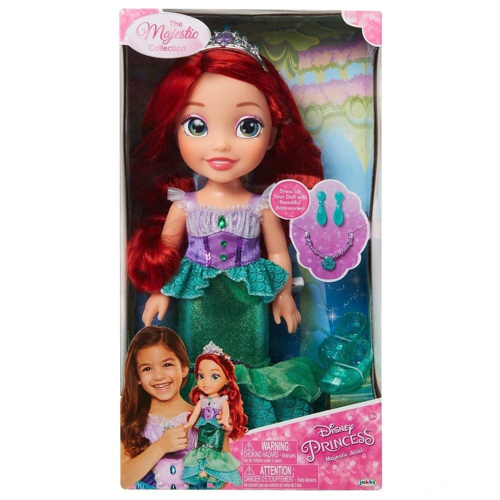 Price Match Guarantee - Disney Princess Or Queen Majestic Compilation Ariel Toy - Labor Day Liquidation Luau:£23