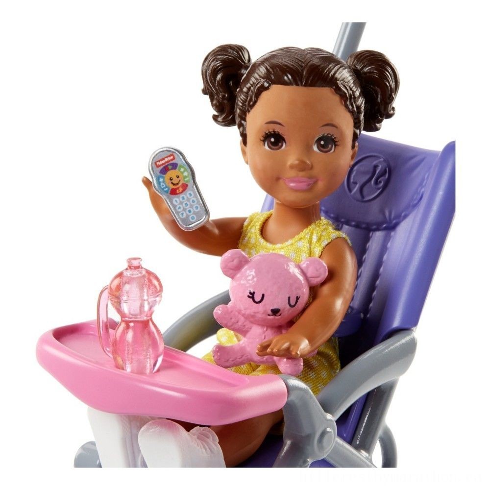 Barbie Skipper Babysitters Inc. Figurine and Baby Stroller Playset