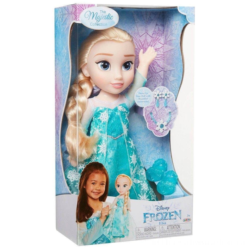 August Back to School Sale - Disney Princess Majestic Assortment Elsa Dolly - Get-Together:£24