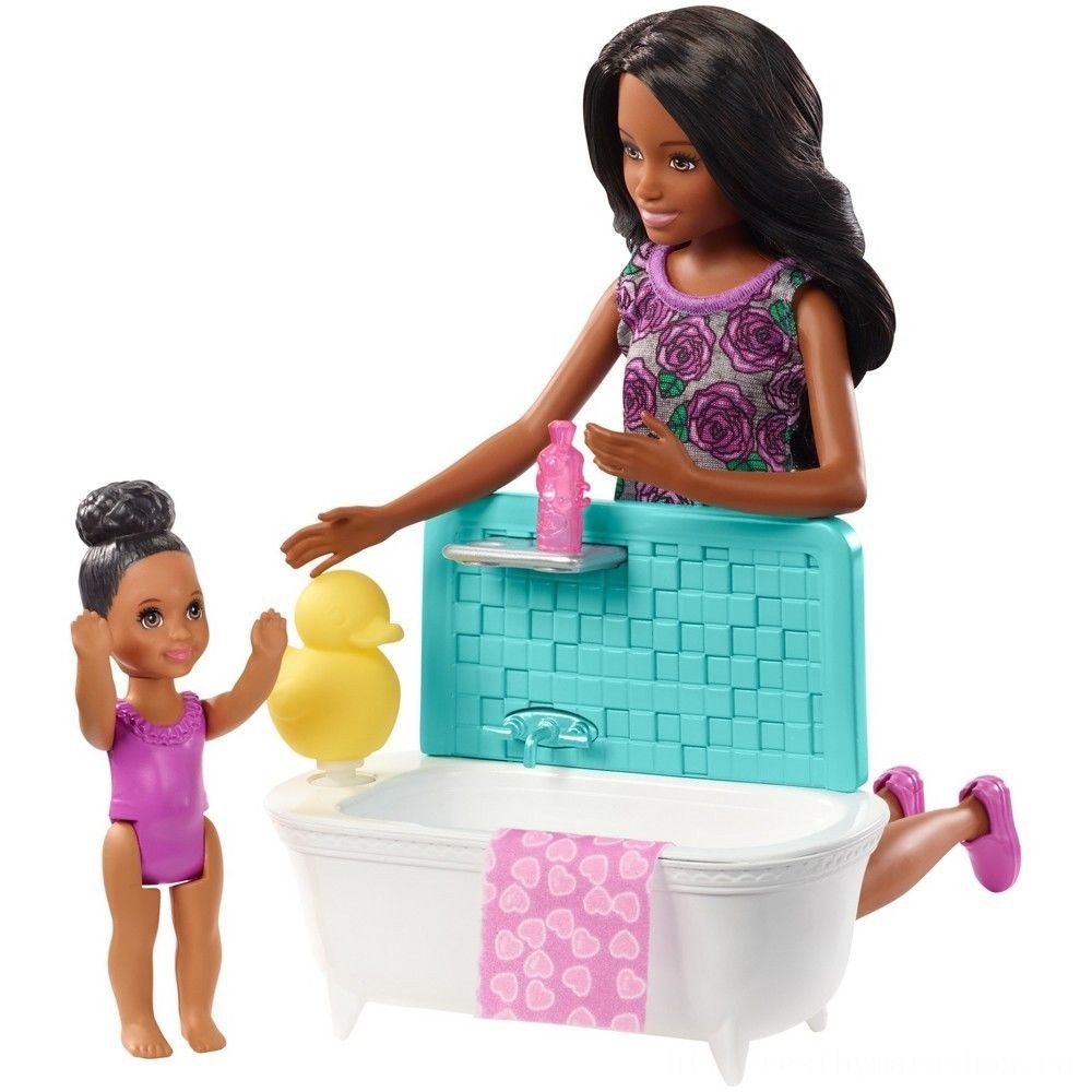 Fire Sale - Barbie Captain Babysitters Inc. Figurine &&    Playset- Dark Hair - Summer Savings Shindig:£10[bea5515nn]