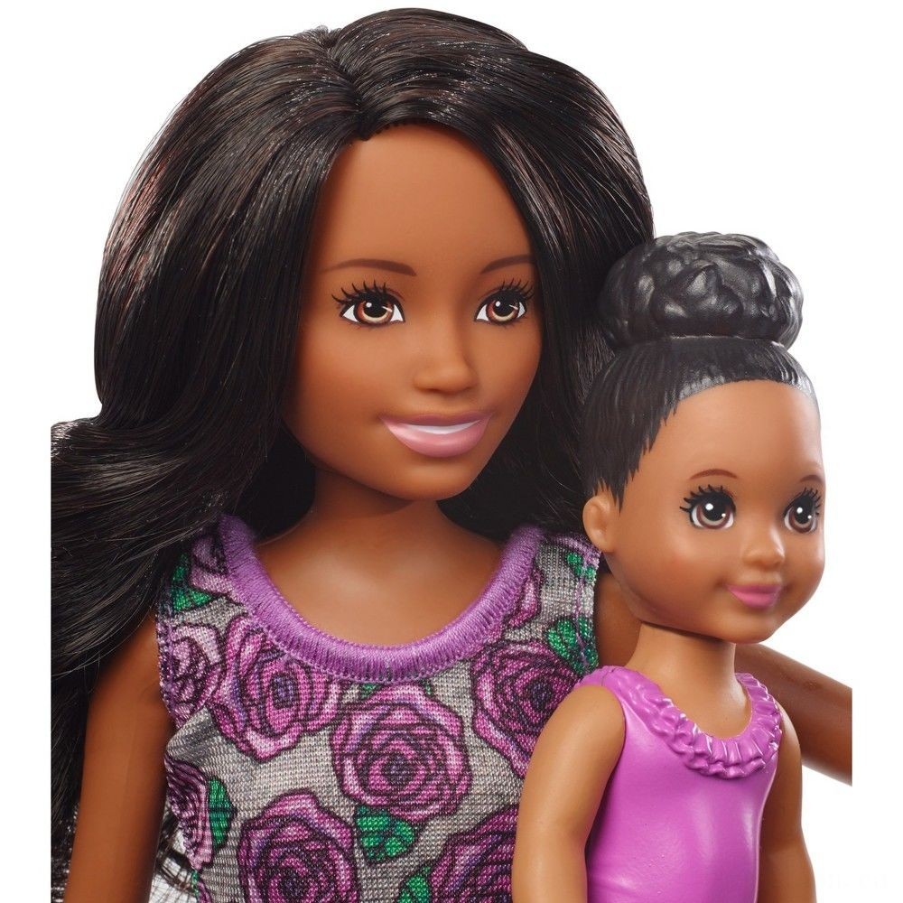 Barbie Skipper Babysitters Inc. Figurine && Playset- Dark Hair