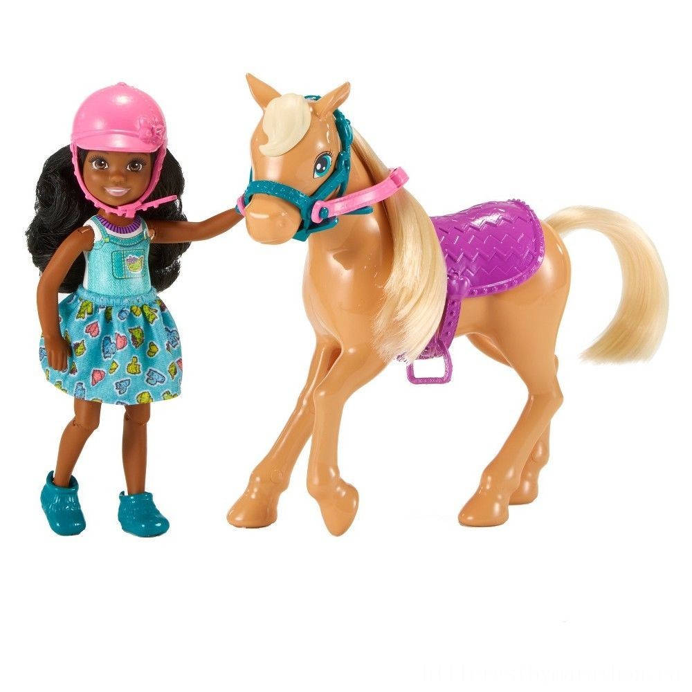 Curbside Pickup Sale - Barbie Club Chelsea Dolly &&    Horse - Spectacular:£9[lia5544nk]