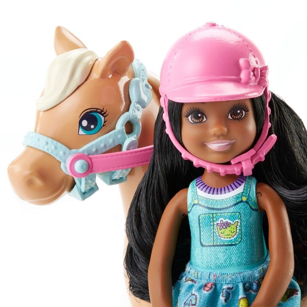 Barbie Nightclub Chelsea Figurine && Pony