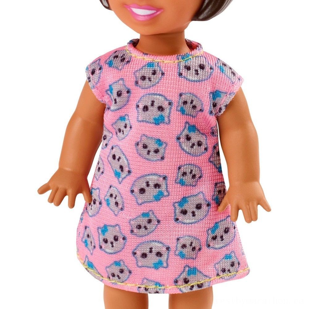 Barbie Captain Baby Sitter Inc. Figurine && Pajama party Playset
