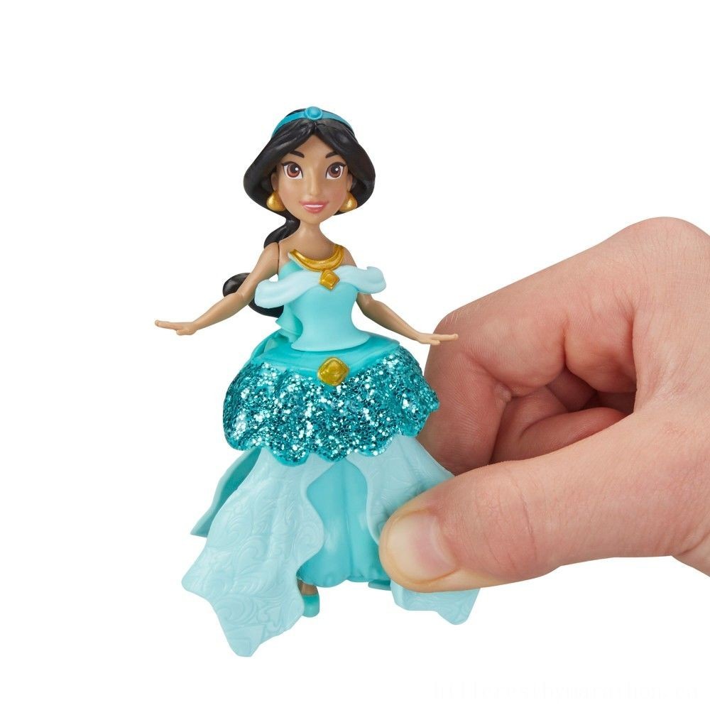 Disney Little Princess Jasmine Doll with Royal Clips Style, One-Clip Dress