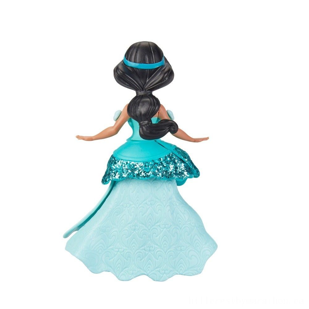 Disney Princess Or Queen Jasmine Doll with Royal Clips Style, One-Clip Skirt