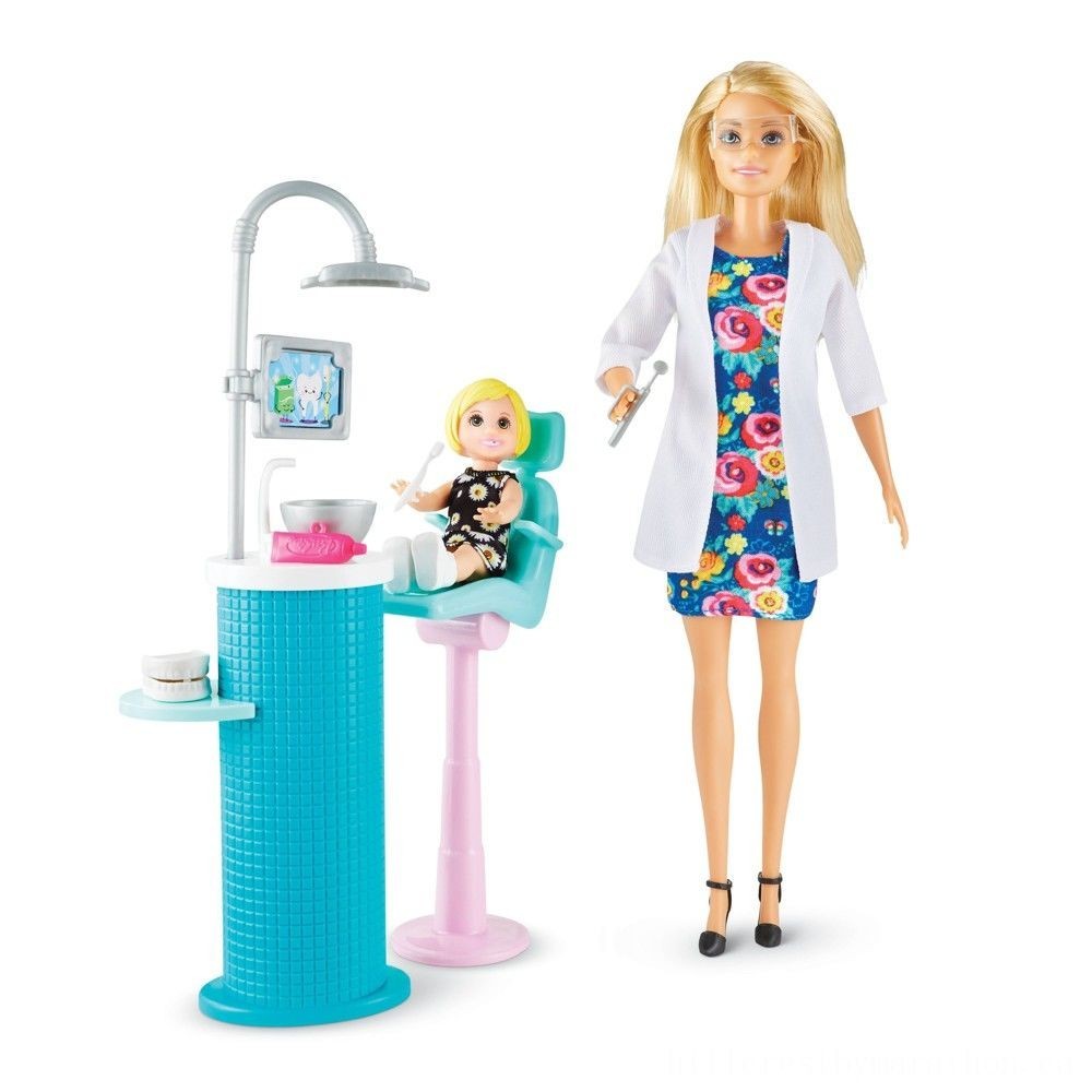 Summer Sale - Barbie Dental Expert Figure &&    Playset- Blonde - Spree:£13