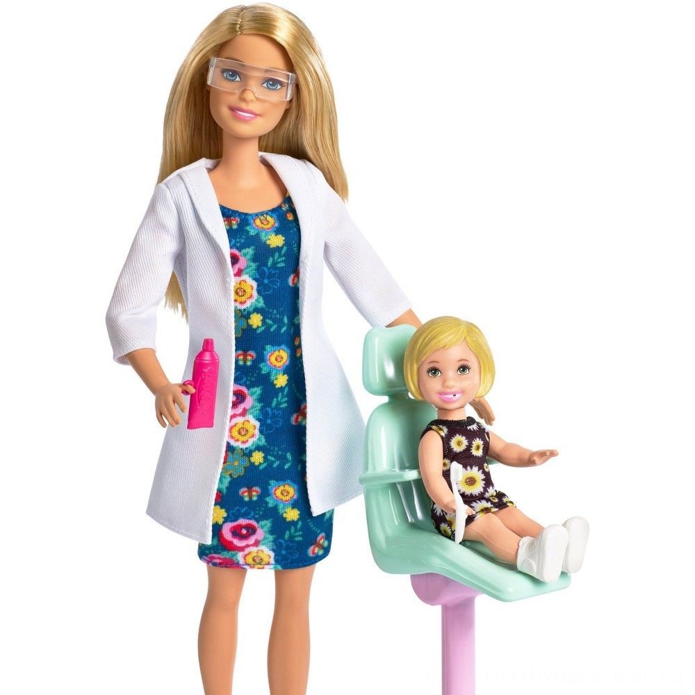 Barbie Dental Practitioner Toy && Playset- Golden-haired