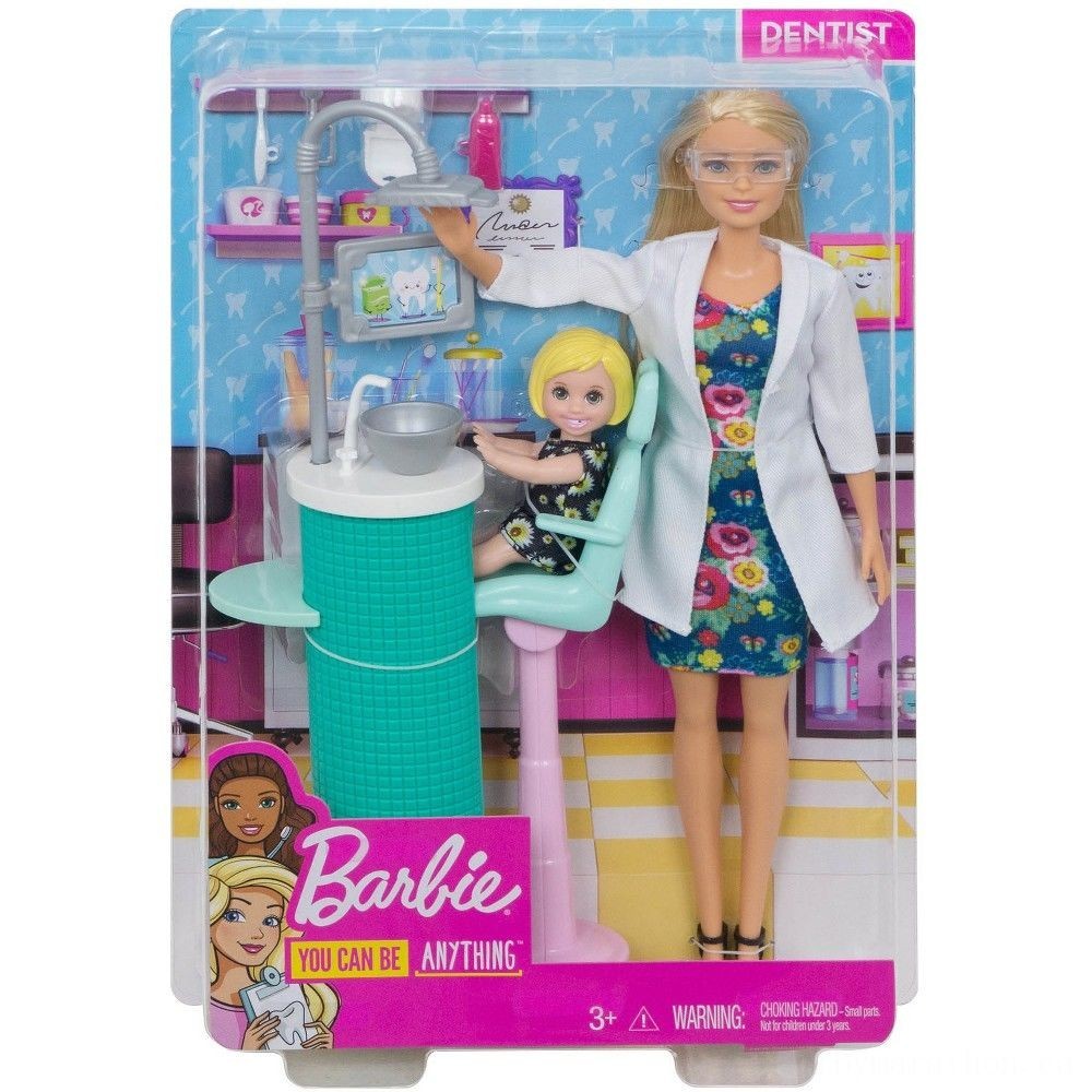 Christmas Sale - Barbie Dental Expert Dolly &&    Playset- Golden-haired - Reduced-Price Powwow:£13[lia5560nk]