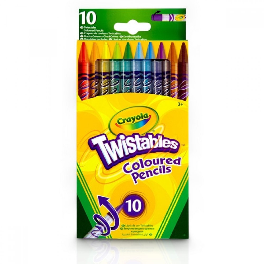 Two for One - Crayola 10 Twistable Pencils - Off:£3