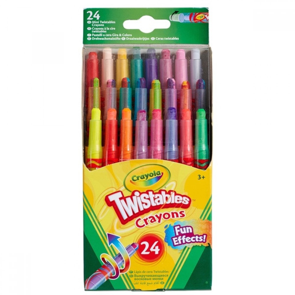 Curbside Pickup Sale - Crayola 24 Mini Twistable Crayons - Spectacular:£4[cha5578ar]