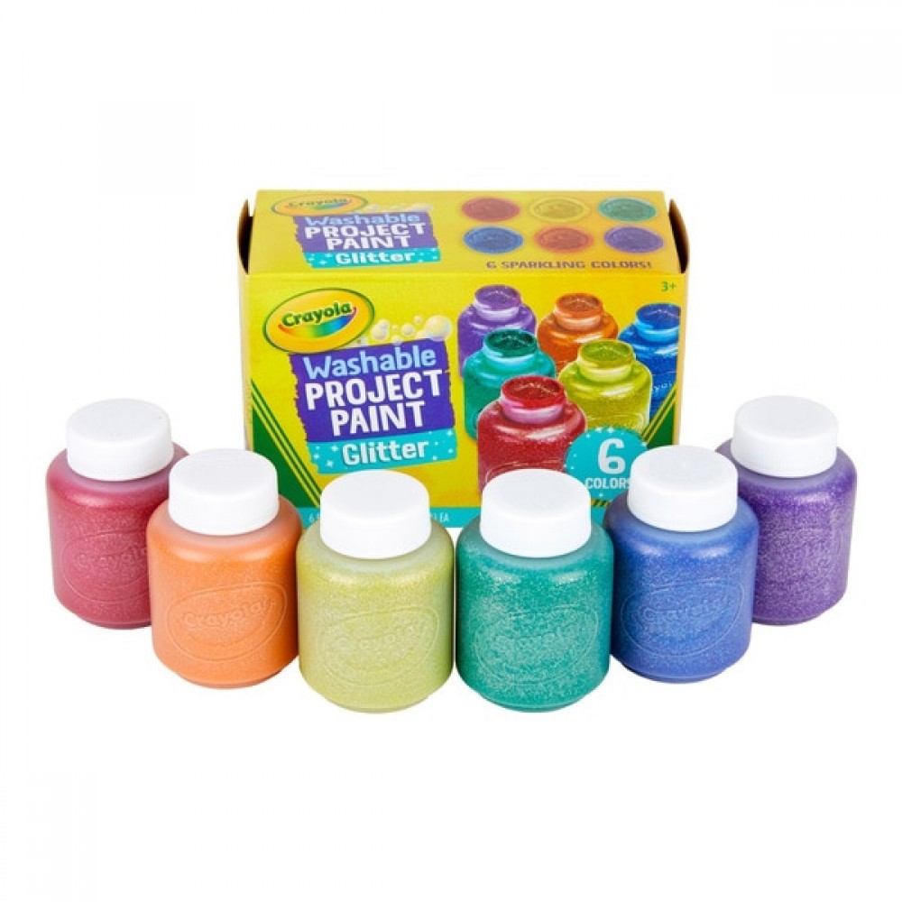 Crayola 6 Washable Glitter Paints