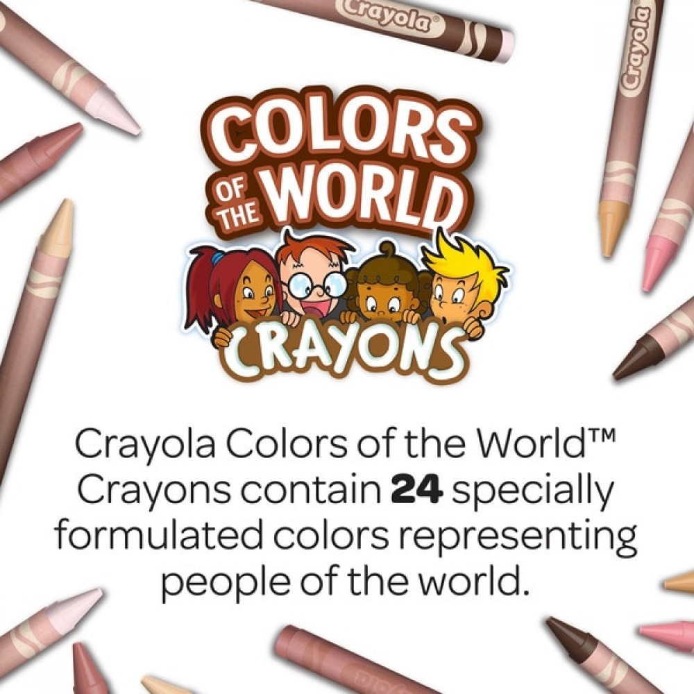 November Black Friday Sale - Crayola Shades of the World 24 Crayons - President's Day Price Drop Party:£2[nea5591ca]