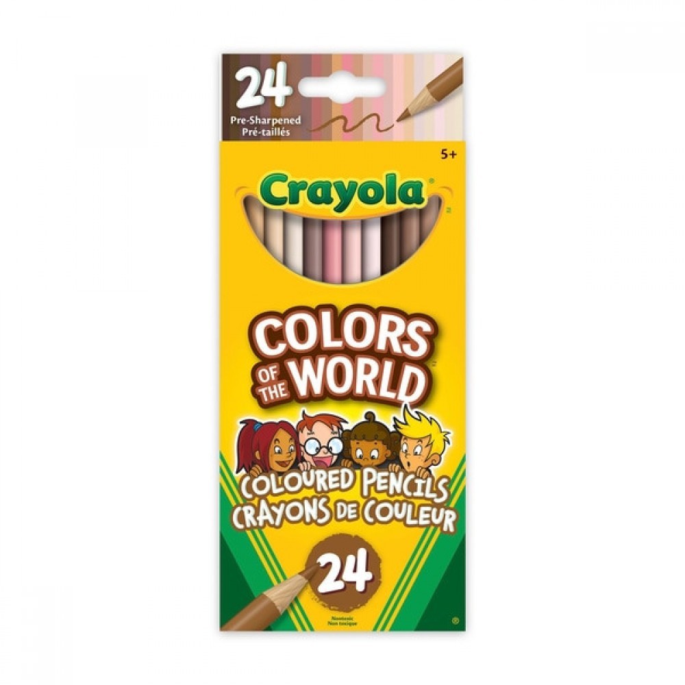 Crayola Hues of the Globe 24 Pencils