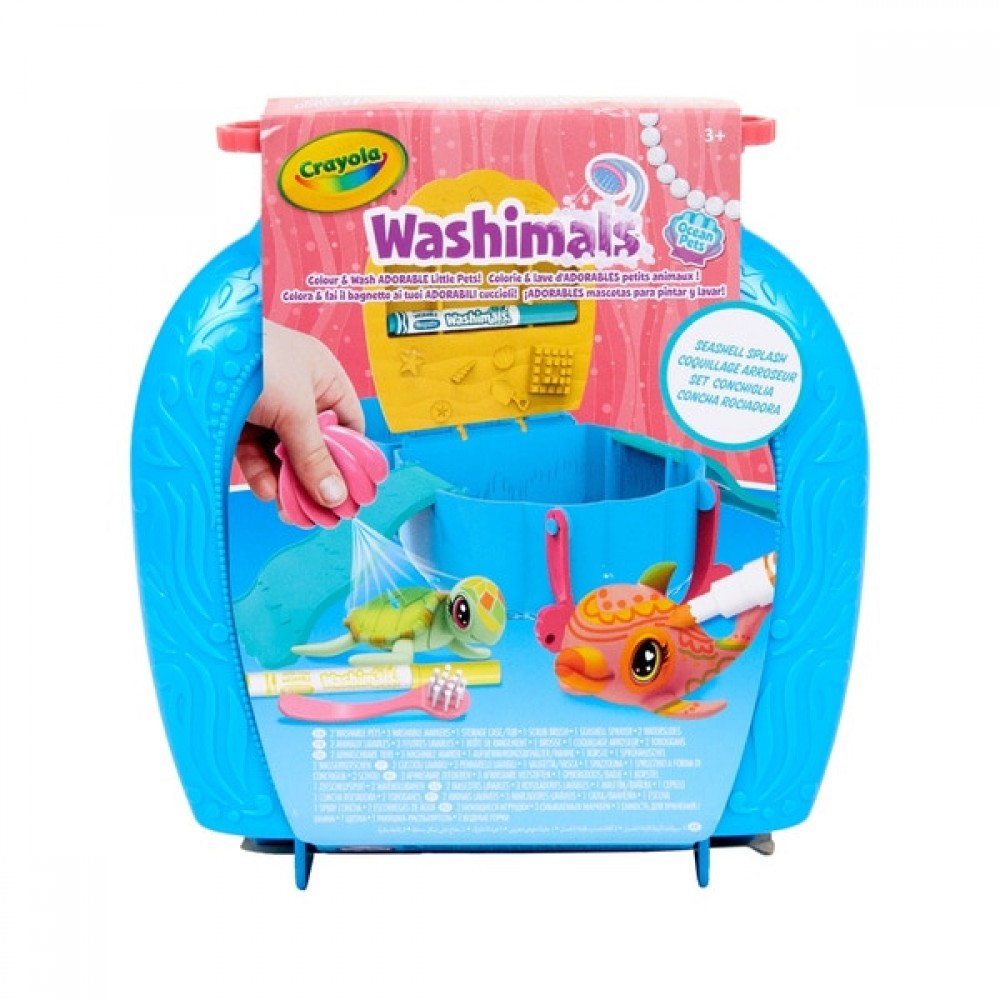 Best Price in Town - Crayola Washimals Ocean's Pets Seashell Sprinkle Playset - Internet Inventory Blowout:£11[laa5599ma]