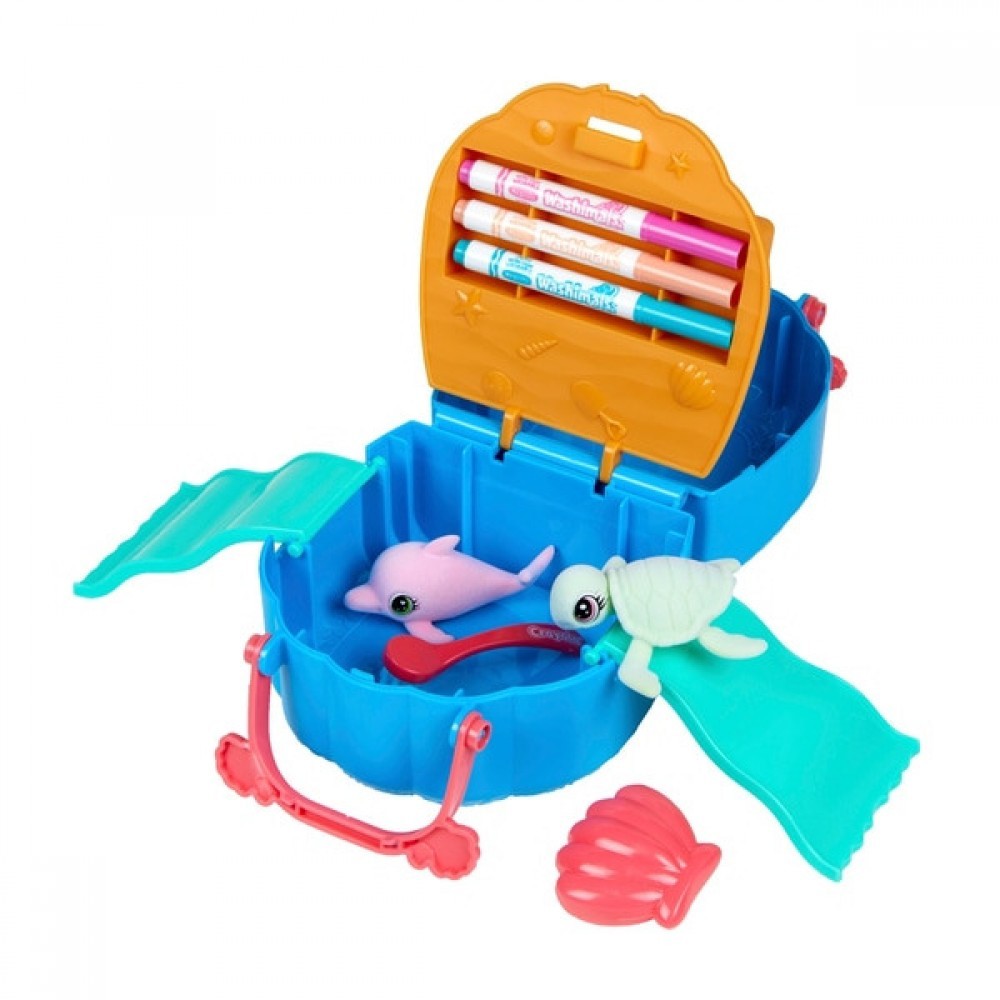 Fire Sale - Crayola Washimals Ocean's Pets Seashell Splash Playset - Doorbuster Derby:£11[hoa5599ua]