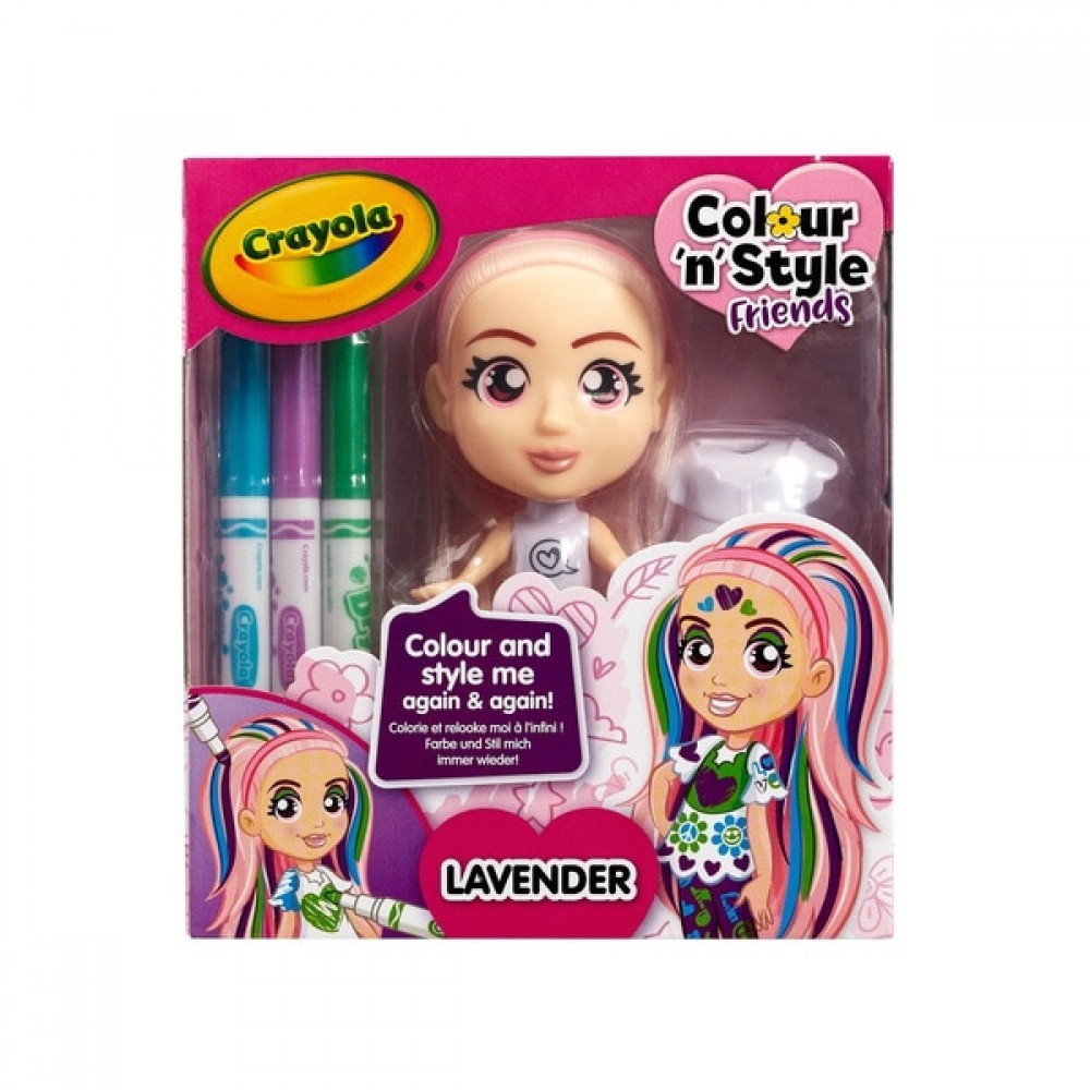 Closeout Sale - Crayola Colour n Style Friends - Lavender - Weekend:£8