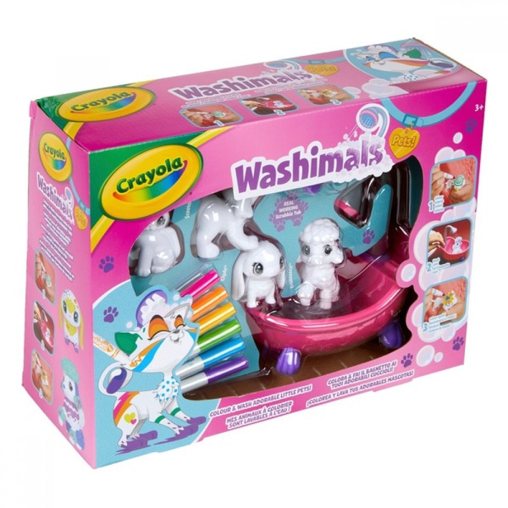 No Returns, No Exchanges - Crayola Washimals Colour as well as Clean Colouring Playset - Unbelievable Savings Extravaganza:£16[ala5624co]