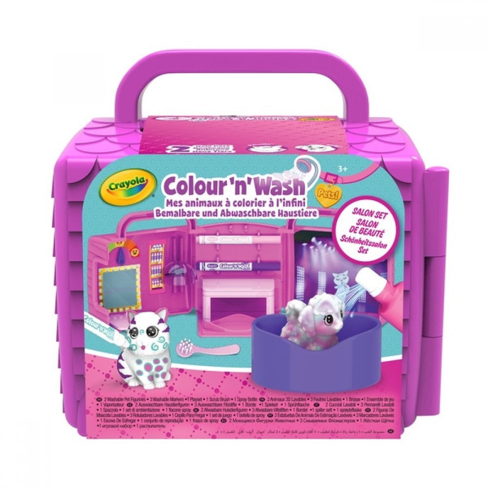 Crayola Washimals Family Pet Beauty Parlor Playset