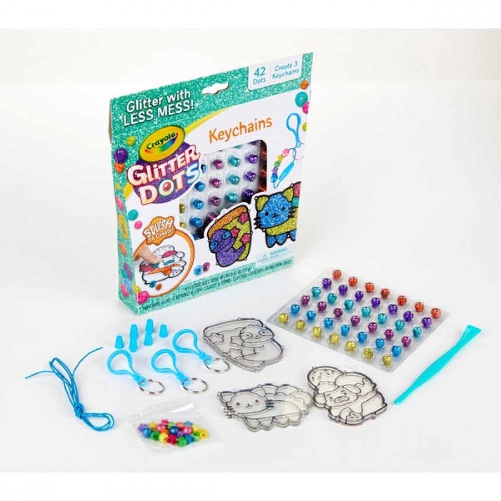 Members Only Sale - Crayola Radiance Dots Shimmer Friends Keychain - End-of-Season Shindig:£8[cha5659ar]