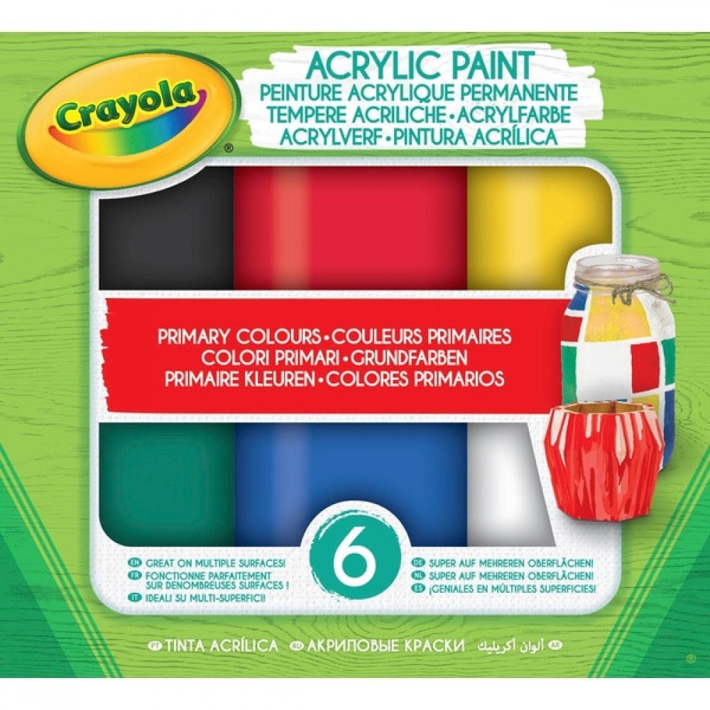 Crayola Acrylic Paint Primary Shades