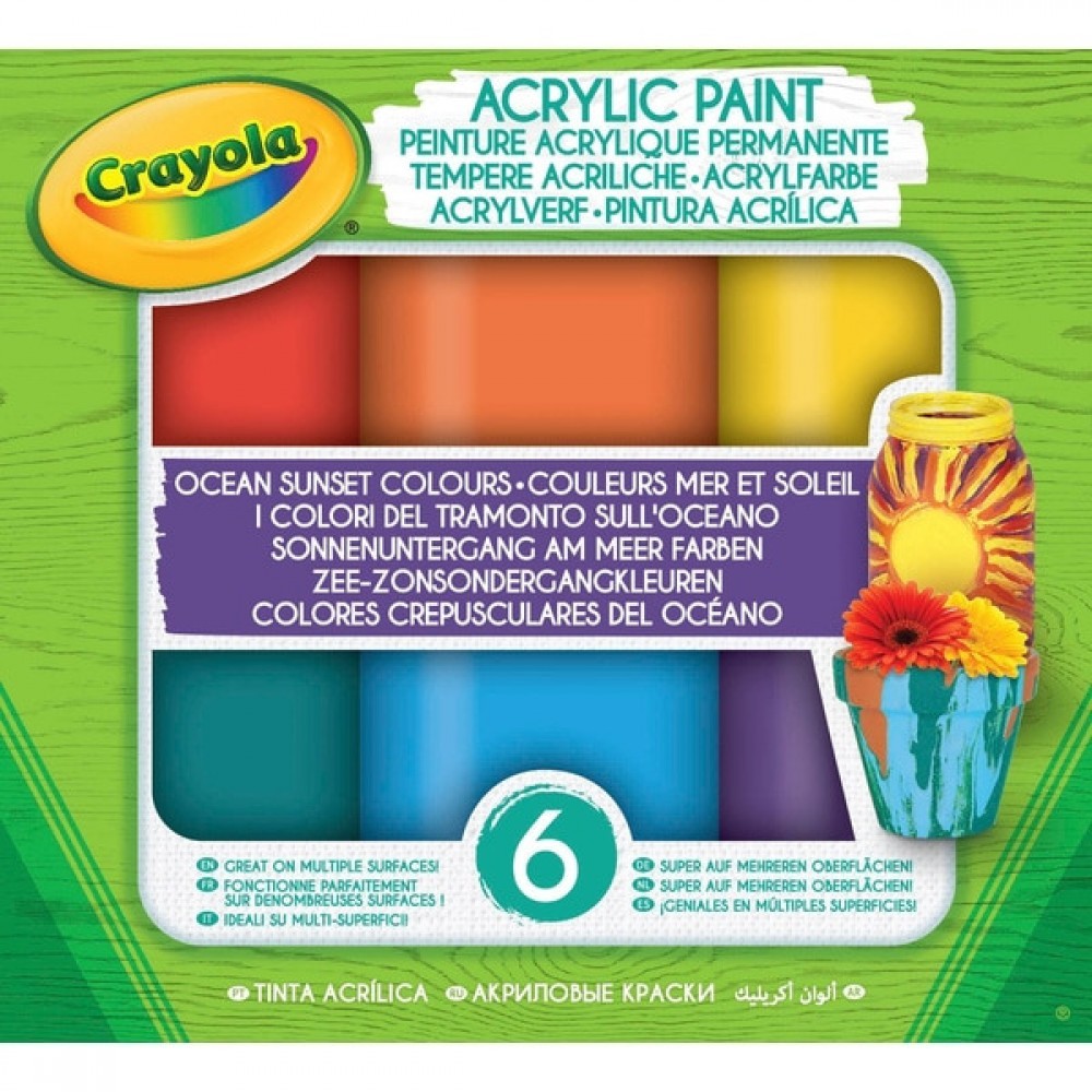 Crayola Acrylic Paint Ocean Sunset