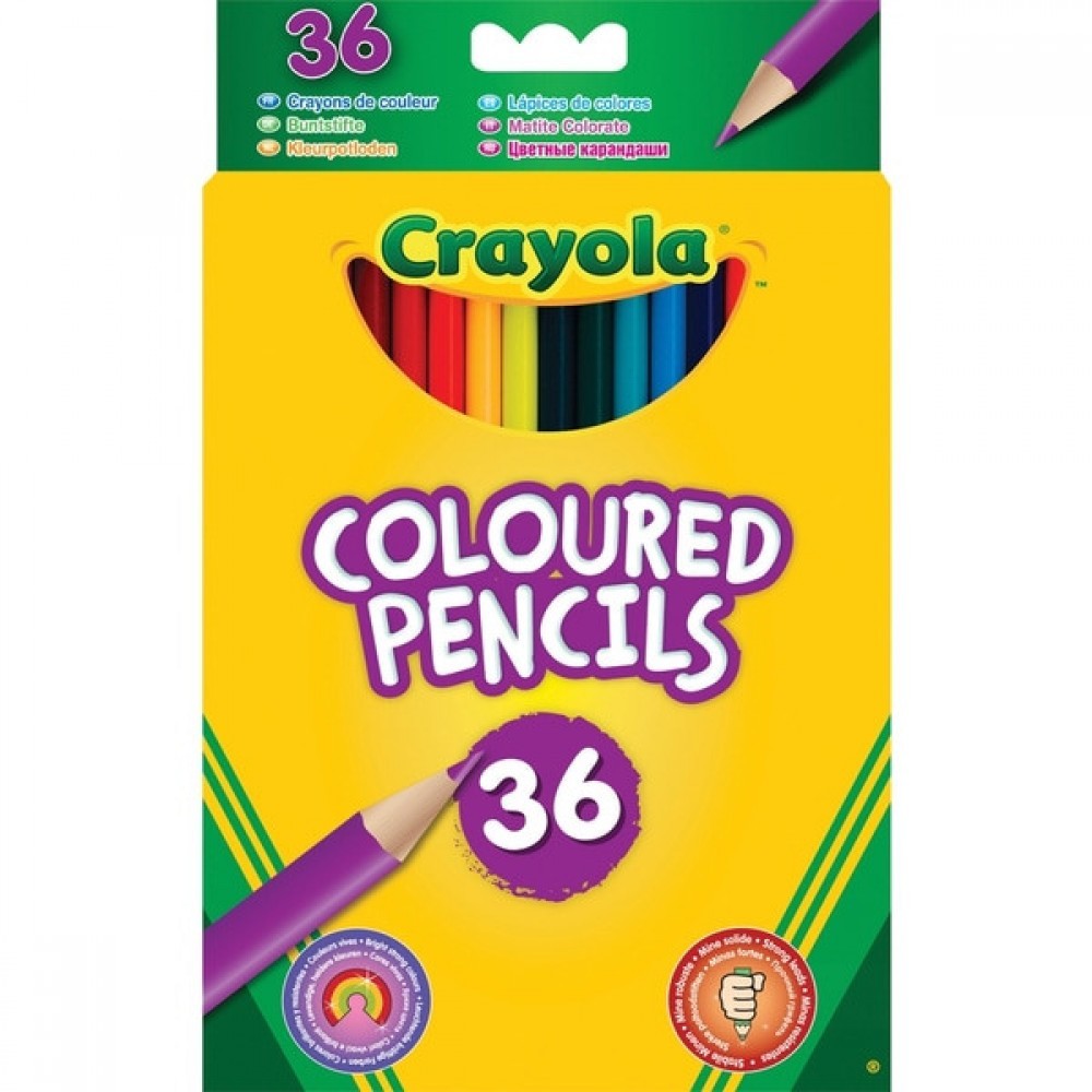 Black Friday Weekend Sale - Crayola 36 Coloured Pencils - Anniversary Sale-A-Bration:£5