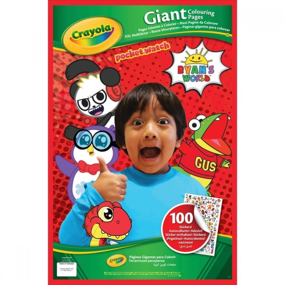 Unbeatable - Ryan's Planet Giant Colouring Pages - Valentine's Day Value-Packed Variety Show:£4