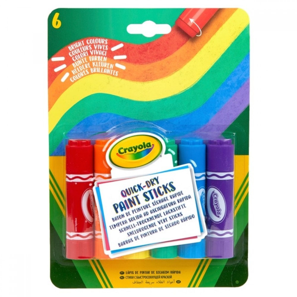 Mother's Day Sale - Crayola Coating Sticks 6 Stuff - Boxing Day Blowout:£4[nea5710ca]