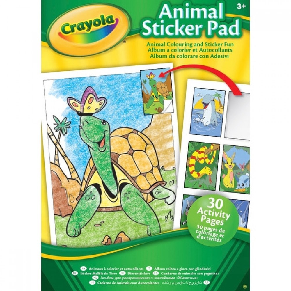 Crayola Pet && Activity Sticker label Pads - Assortment