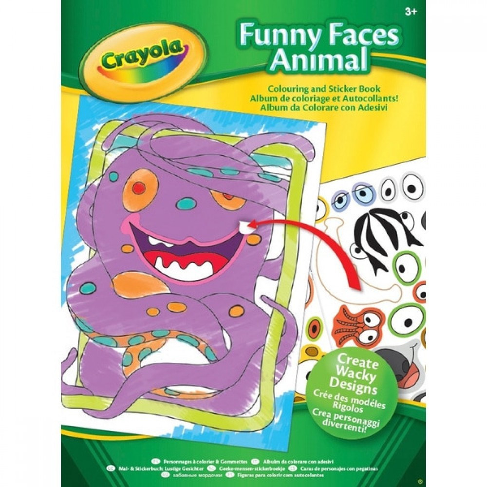 Crayola Funny Faces Sticker Book - Array