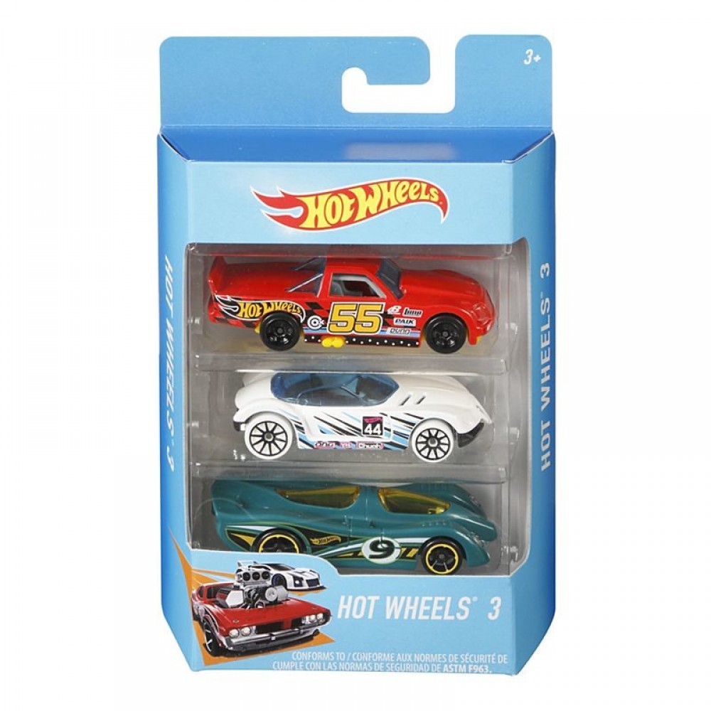 Hot Wheels 3 Cars and truck Pack