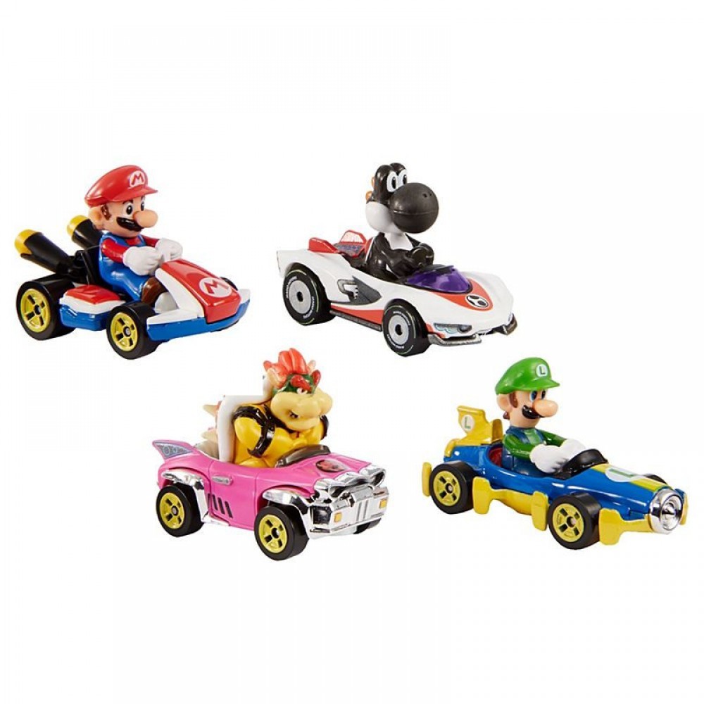 Warm Wheels Mario Kart Motor vehicle 4-Pack