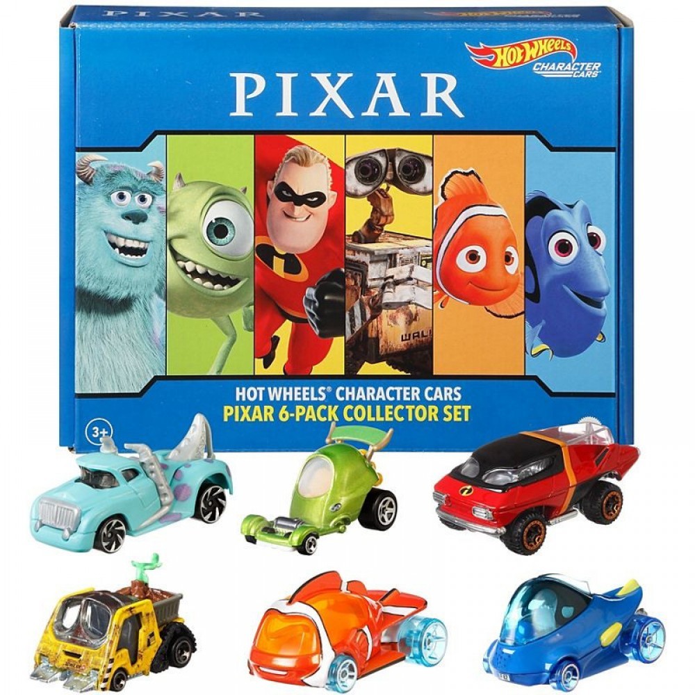 Very hot Wheels Disney/Pixar Personality Cars 6-Pack