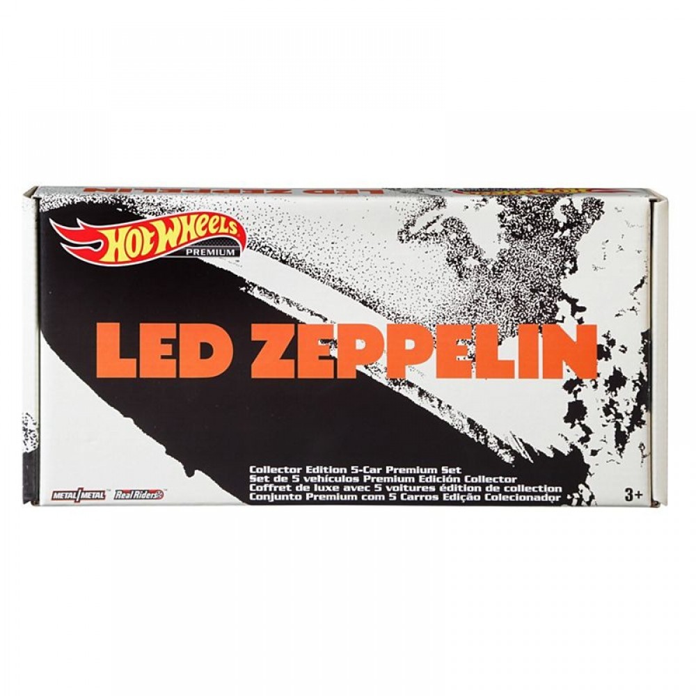 Very hot Tires Led Zeppelin Die-Cast Automobiles 5-Pack