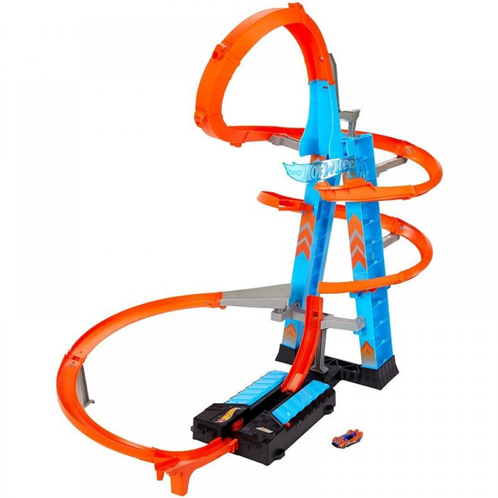 Back to School Sale - Scorching Wheels  Sky Accident Tower  Trackset - Price Drop Party:£36