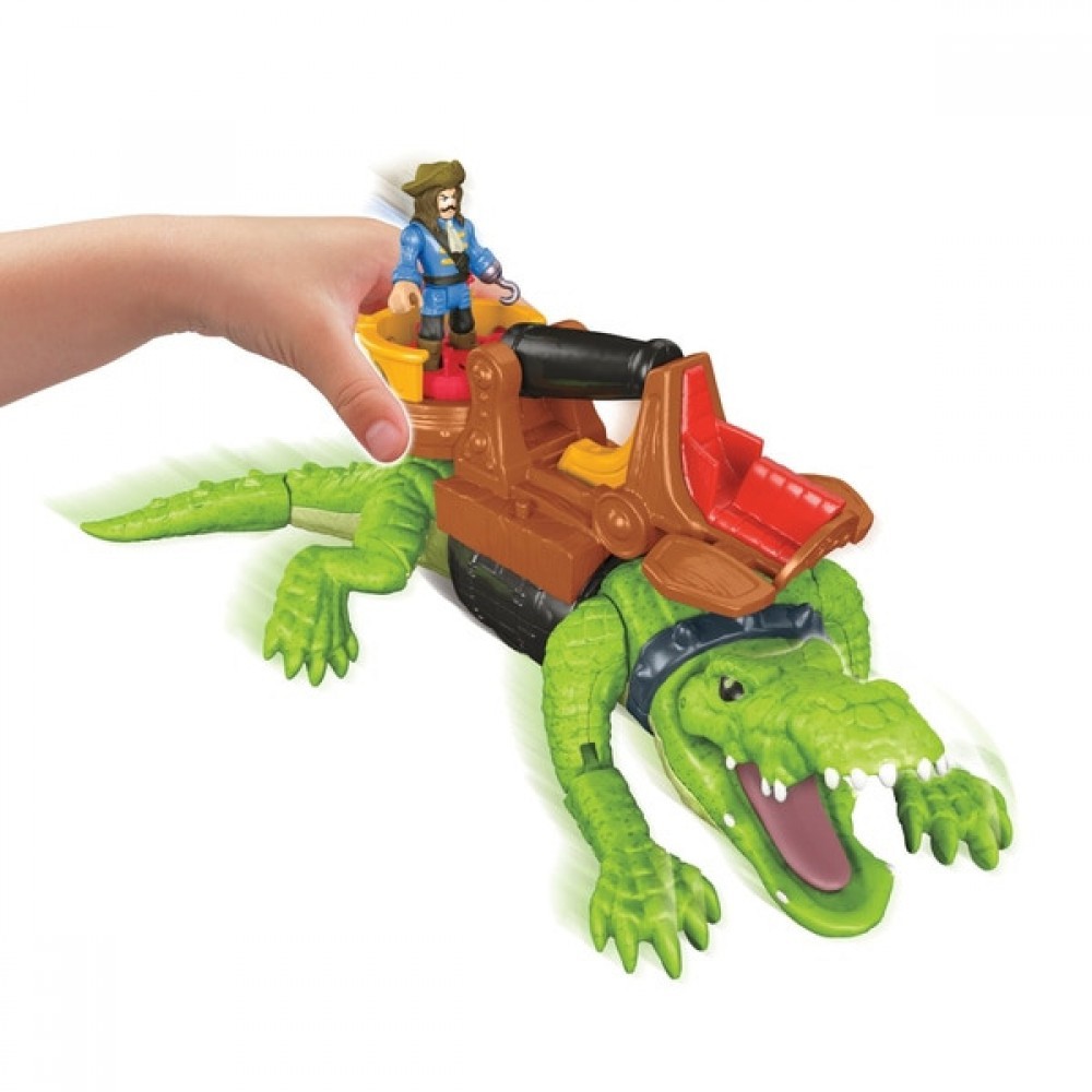 Imaginext Pirates Walking Croc as well as Buccaneer Hook Little one's Toy